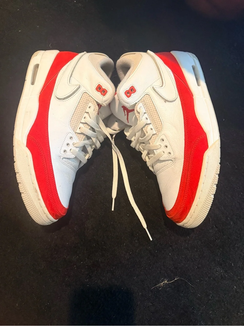 Jordan White & Red Men's Athletic Sneakers size 11